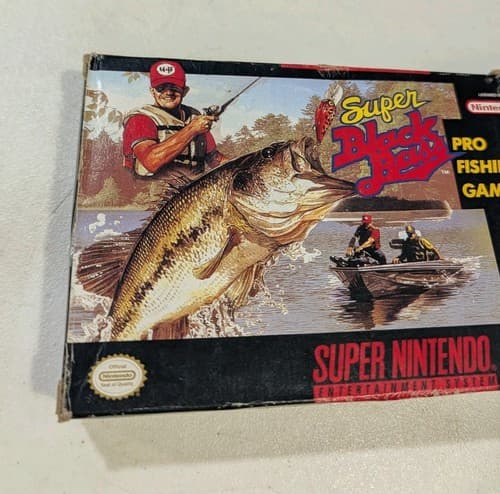 Lot Of 2 SNES Fishing Games Complete CIB Tested - Black Bass, Bassin's & Super — photo 2