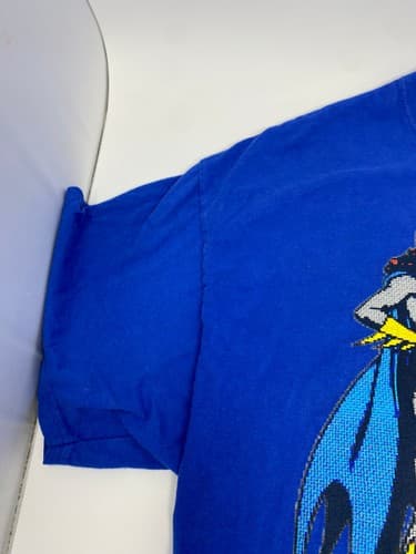 DC Comics Batgirl Wonder Woman Supergirl Pixel Art Blue Graphic T-Shirt XL — photo 4