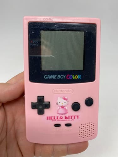 Excellent GAMEBOY Color Hello Kitty Pink Handheld Console Tested Working