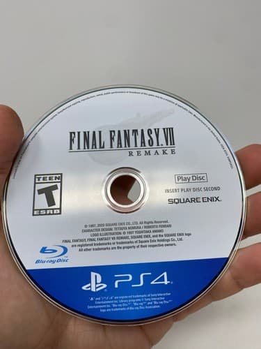 Final Fantasy VII Remake Play Disc ps4 Game Only Tested Authentic — photo 2
