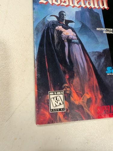 Nosferatu Super Nintendo SNES Manual Only Rare — photo 3