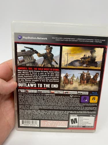 Red Dead Redemption PS3 Video Game Multiplayer Western Open World CIB — photo 3