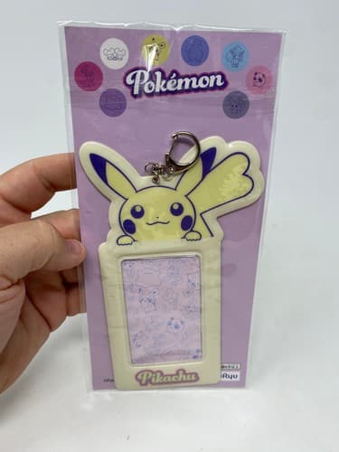 Pokemon Pikachu female photo case 6" ID badge holder keychain Namco