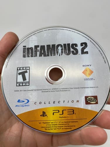 Sony PlayStation 3 PS3 InFamous 2 Disc Only Tested — photo 3