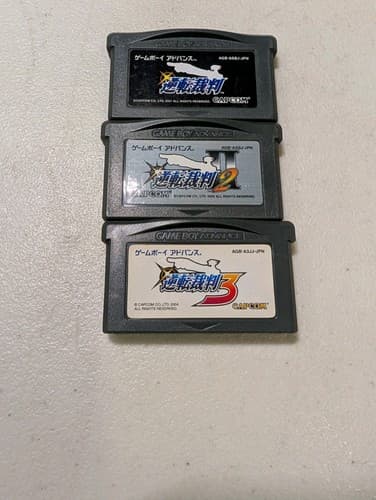 Lot 3 Ace Attorney Gyakuten Saiban 1 2 3 set GBA Nintendo Gameboy Advance Japan — photo 4