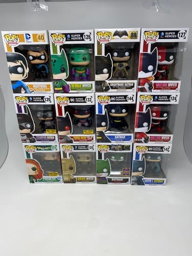 Funko Pop DC Batman Lot of 12 Vinyl Figures - Nightwing Poison Ivy Impopster