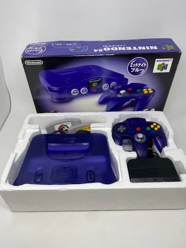 Nintendo 64 Midnight Blue Console TOYSRUS w/Original Box NUS-001 JPN w/ 2 Games — photo 9
