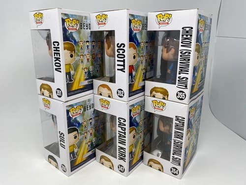 Funko Pop! Star Trek Vinyl Figures Lot of 6 - Captain Kirk Chekov Sulu Scotty — photo 4