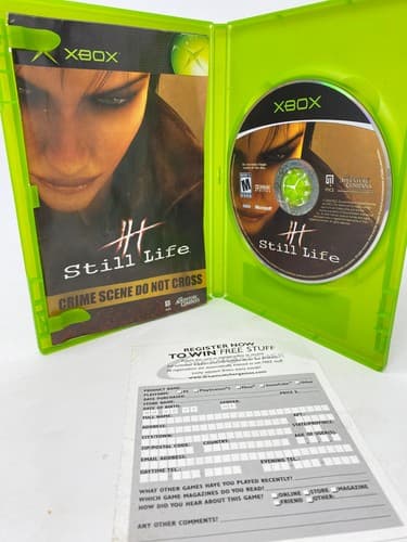 Still Life (Microsoft Xbox) Disc & Manual No Artwork w/ Reg Card Tested