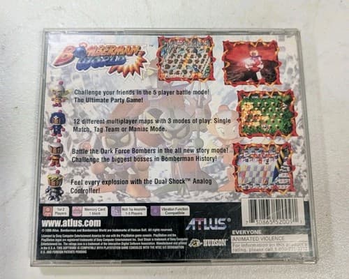 Bomberman World Sony PlayStation 1 Complete PS1 Disc & Case, No Manual Tested — photo 6