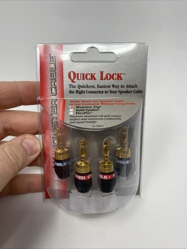 Quick Lock Monster Cable MONSTER TIP 4 Pack 158471 gold contact