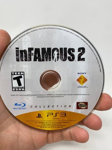 Sony PlayStation 3 PS3 InFamous 2 Disc Only Tested