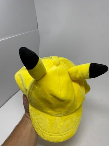 Bioworld Pokemon Pikachu Yellow Faux Fur Adjustable Baseball Cap One Size — photo 7