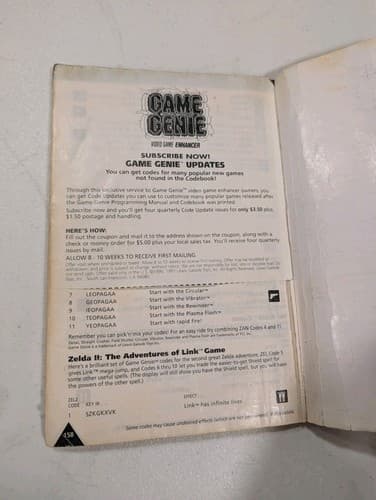 Nintendo NES Galoob Game Genie Video Game Enhancer with Code Book Manual — photo 8