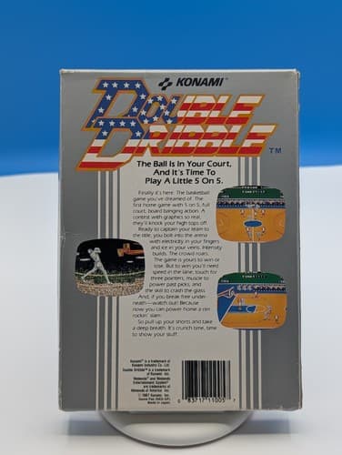 Konami Double Dribble Nintendo NES CIB Box & Manual, NTSC-U/C 1987 — photo 2