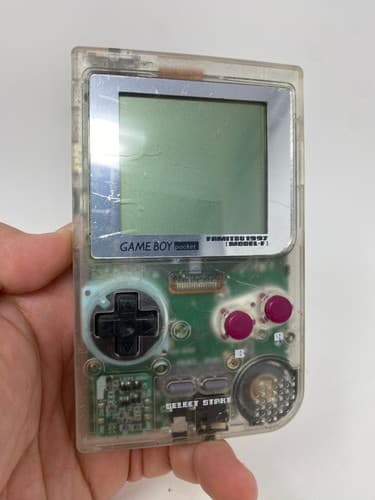 GameBoy Pocket Skeleton Famitsu Model-F Console Japan - Tested Working JPN — photo 2