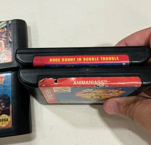 Lot Of 4 Sega Genesis Carts, Tested - Tom Jerry, Taz, Animaniacs, Bugs Bunny — photo 4