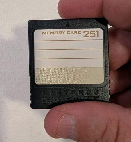 OEM Nintendo GameCube Black Memory Card 251 Blocks (DOL-014) - Tested & Working