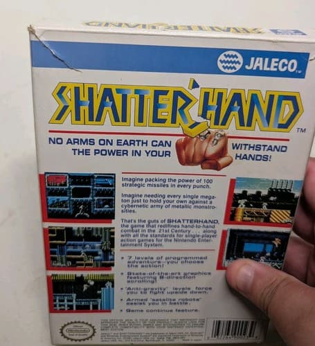 Shatterhand (Nintendo Entertainment System 1991) NES COMPLETE w Damaged Box — photo 4