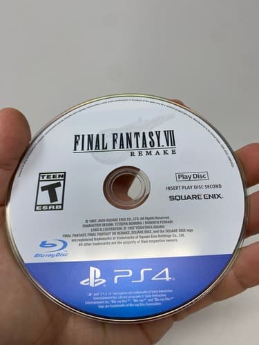 Final Fantasy VII Remake Play Disc ps4 Game Only Tested Authentic — photo 3