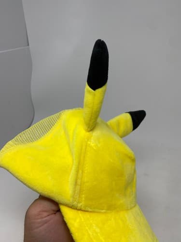 Bioworld Pokemon Pikachu Yellow Faux Fur Adjustable Baseball Cap One Size — photo 6