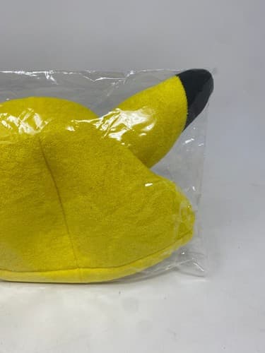 Pokemon Pikachu Plush Costume Hat Cap Yellow Embroidered Face Black Tipped Ears — photo 8