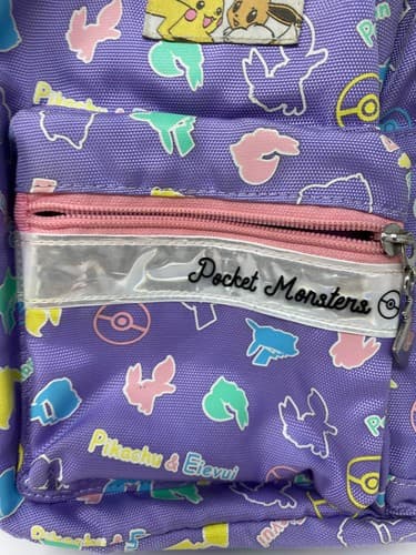 Pokemon Crossbody Sling Backpack Purple Pikachu Eevee Pocket Monsters Eievui — photo 3