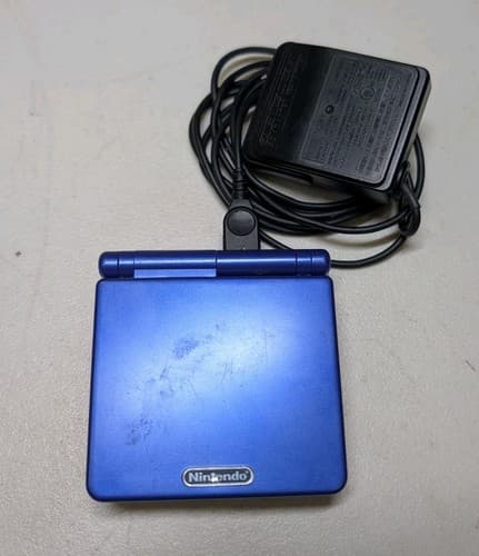 Nintendo Game Boy Advance GBA SP Cobalt Blue System AGS-001 W/ Charger