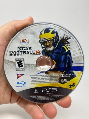 NCAA Football 14 (Sony PlayStation 3, 2013) PS3 Disc Only Untested Scratched
