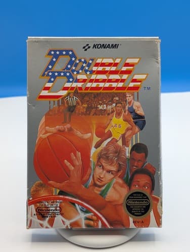 Konami Double Dribble Nintendo NES CIB Box & Manual, NTSC-U/C 1987