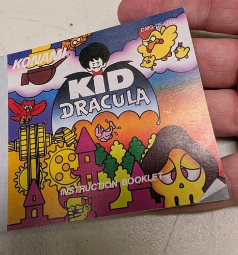 Kid Dracula Gameboy Authentic Manual Rare Nintendo Very Good — photo 3