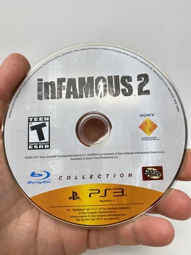 Sony PlayStation 3 PS3 InFamous 2 Disc Only Tested — photo 2