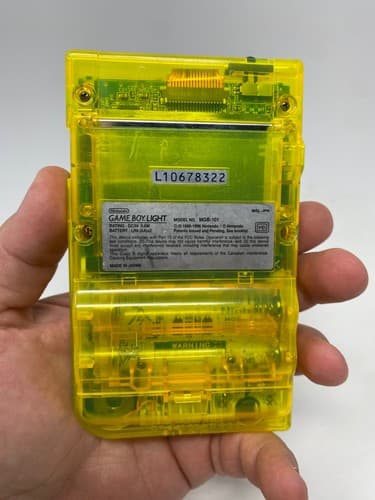 Nintendo GameBoy Light Game Boy GB Console Clear Yellow Toys R Us Limited Model — photo 9