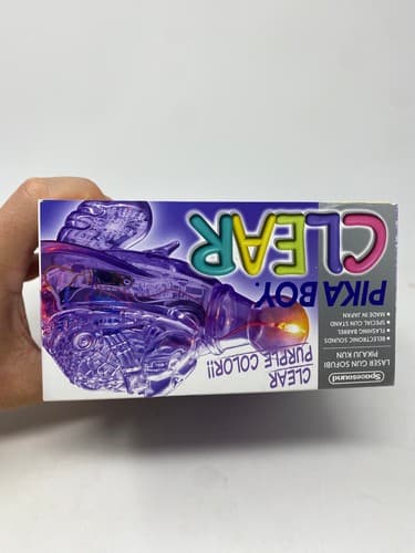 Vintage 90s Bootleg Pokemon Pika Boy Space Gun Toy Clear Atomic Purple Boxed NOS — photo 6
