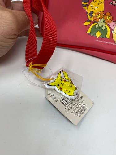 Vintage Pokemon Pocket Monsters Red Zip Case Pouch Red Orange Retro Japan — photo 2