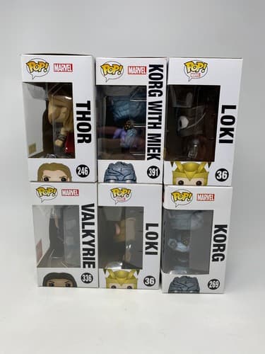 Funko Pop! Marvel Thor Vinyl Figures Lot of 6 - Loki Thor Valkyrie Korg — photo 9