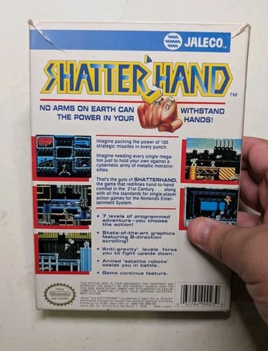 Shatterhand (Nintendo Entertainment System 1991) NES COMPLETE w Damaged Box — photo 3