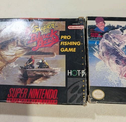 Lot Of 2 SNES Fishing Games Complete CIB Tested - Black Bass, Bassin's & Super — photo 3