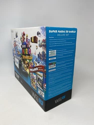 Nintendo Wii U Black Super Mario 3D World Deluxe Set Console/W Controllers — photo 2