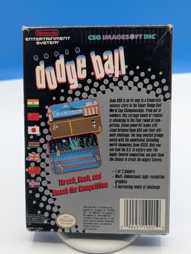 Super Dodge Ball (Nintendo NES, 1989) Authentic Cartridge & Box Manual, Tested — photo 3