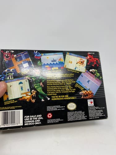 Harley's Humongous Adventure SNES Super Nintendo CIB Box Manual Cart READ — photo 8