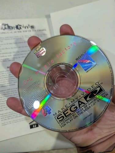 Power Factory C+C Music Factory Sega CD Disc & Manual, Tested — photo 4