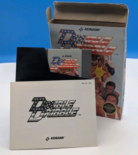 Konami Double Dribble Nintendo NES CIB Box & Manual, NTSC-U/C 1987 — photo 3