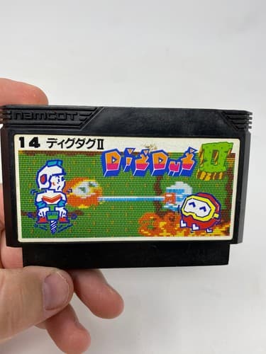 Dig Dug II Nintendo Famicom NAMCOT Japan Import US Seller TESTED