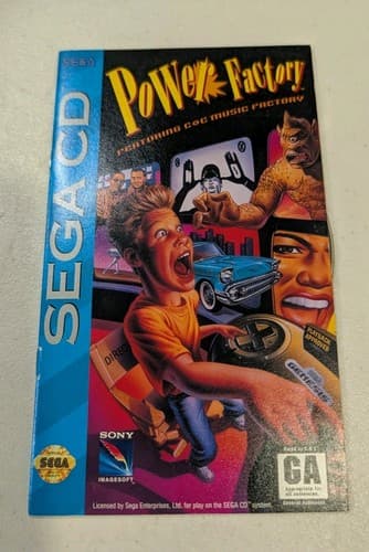 Power Factory C+C Music Factory Sega CD Disc & Manual, Tested