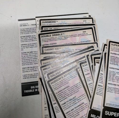 Lot Of 47 NES Quik Play Rental Instruction Stickers Unused Rare - Mario Bros II — photo 7
