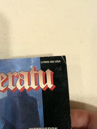Nosferatu Super Nintendo SNES Manual Only Rare — photo 5