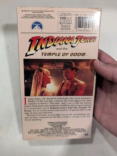 Original Indiana Jones VHS Lot of 2 - Raiders Of The Lost Ark, Temple Of Doom — photo 7