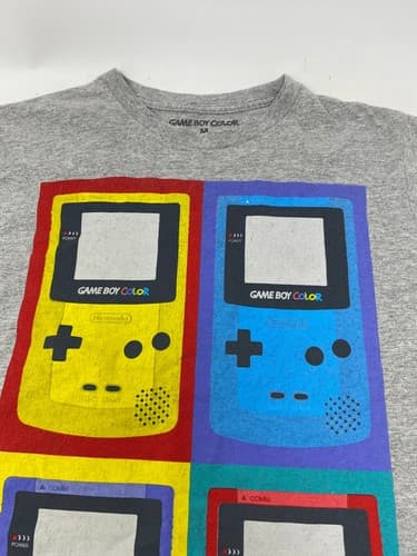 Nintendo Game Boy Color Retro Graphic T-Shirt Light Gray Size M Used — photo 3