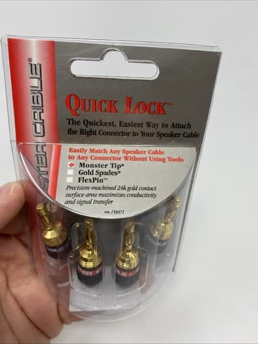 Quick Lock Monster Cable MONSTER TIP 4 Pack 158471 gold contact — photo 7